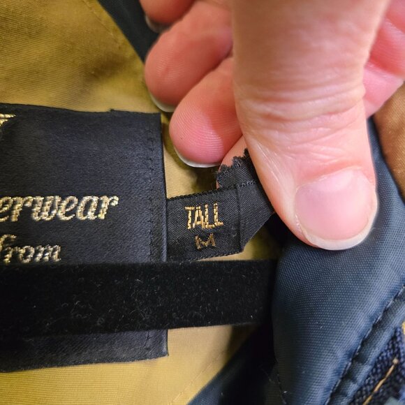 Vintage Men's M Tall Brown Insulated Barn Work Coat Field Jacket Pockets & 3M Th - Picture 15 of 16